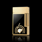 JT Dunant Black Gold Engraved Double Flame Lighter #230