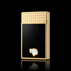 JT Dunant Black Gold Engraved Double Flame Lighter #230