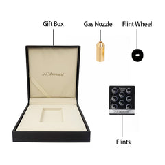JT Dunant Gift Set: 1 Box,1 Flint,1 Gas Nozzle and 1 Flint Wheel #739P6