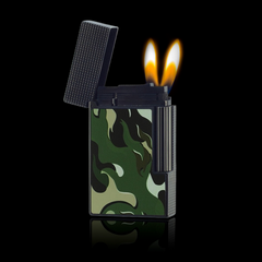 JT Dunant Ligne 2 Camo Guilloche Flame Lighter#198