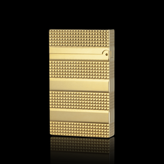 JT Dunant lighter Three Strips Grid Engraved Luxury Flame#036