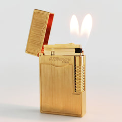 JT Dunant lighter Dual Flame Classic Brushed Metal#305