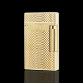 JT Dunant L2 Diamond Guilloche Gold Silver Soft Flame Lighter #028