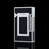 JT Dunant Black Lacquer Geometric Soft Flame Lighter #127