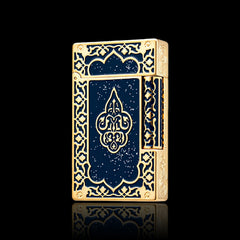 JT Dunant 1001 Nights Blue Lacquer Double Flame Lighter #251