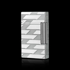 JT Dunant Ligne 2 Monogram Guilloche Black Gold Lighter #202