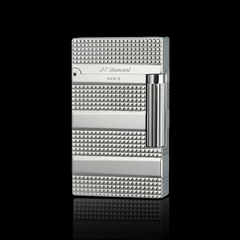 JT Dunant lighter Three Strips Grid Engraved Luxury Flame#036