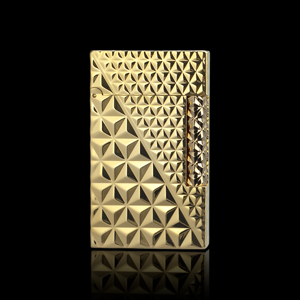 JT Dunant Triangle Engraved Gas Lighter#059