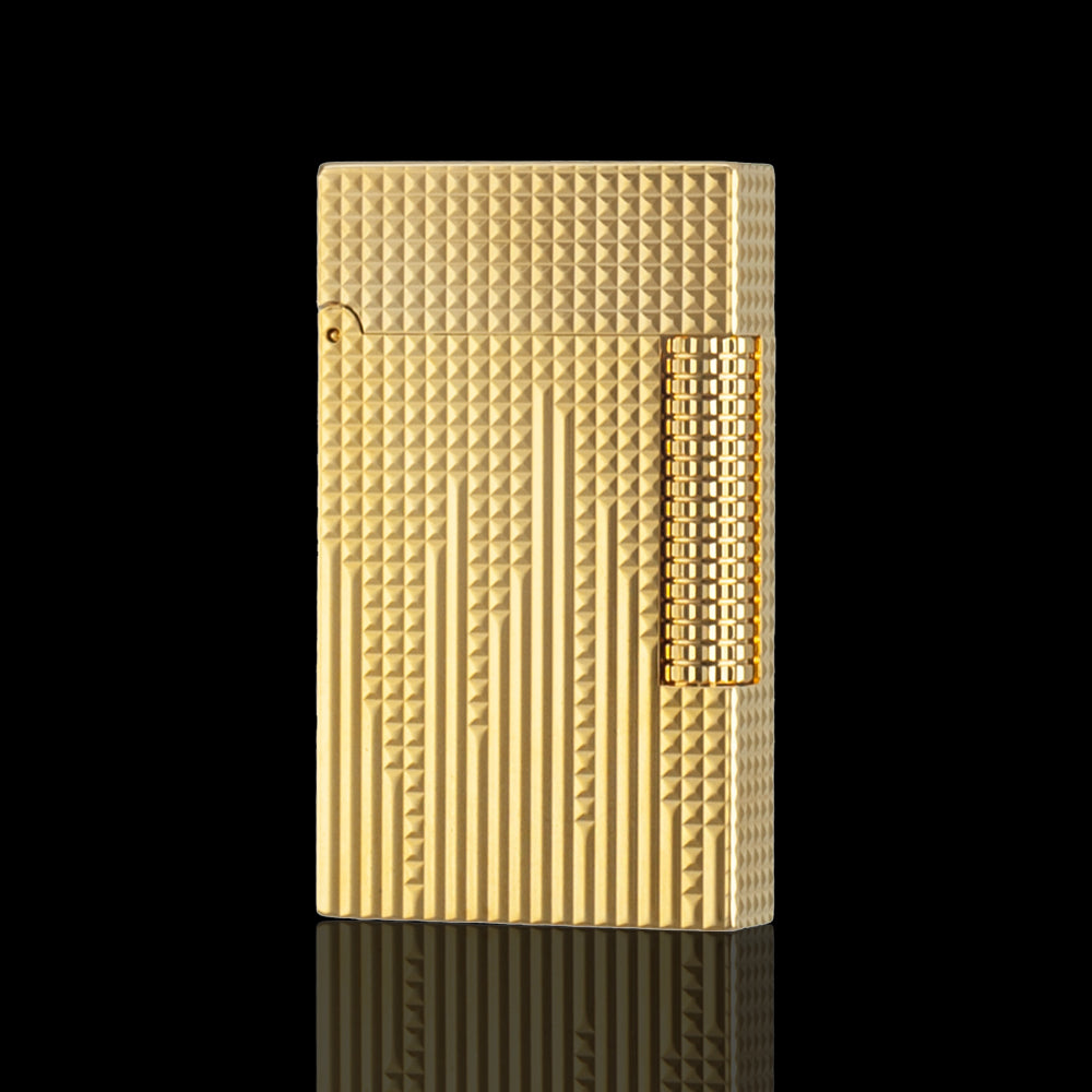 JT Dunant Clous de Paris Hobnail Vertical Stripe Soft Flame Lighter #003