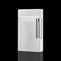 JT Dunant L2 Diamond Guilloche Gold Silver Soft Flame Lighter #028