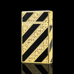 JT Dunant Diagonal Stripe Engraved Soft Flame Lighter #064