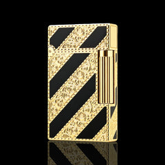JT Dunant Diagonal Stripe Engraved Soft Flame Lighter #064