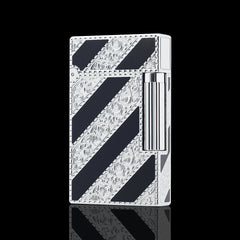 JT Dunant Diagonal Stripe Engraved Soft Flame Lighter #064