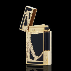 JT Dunant L2 Vitruvian Man Art Single Soft Flame Lighter #080