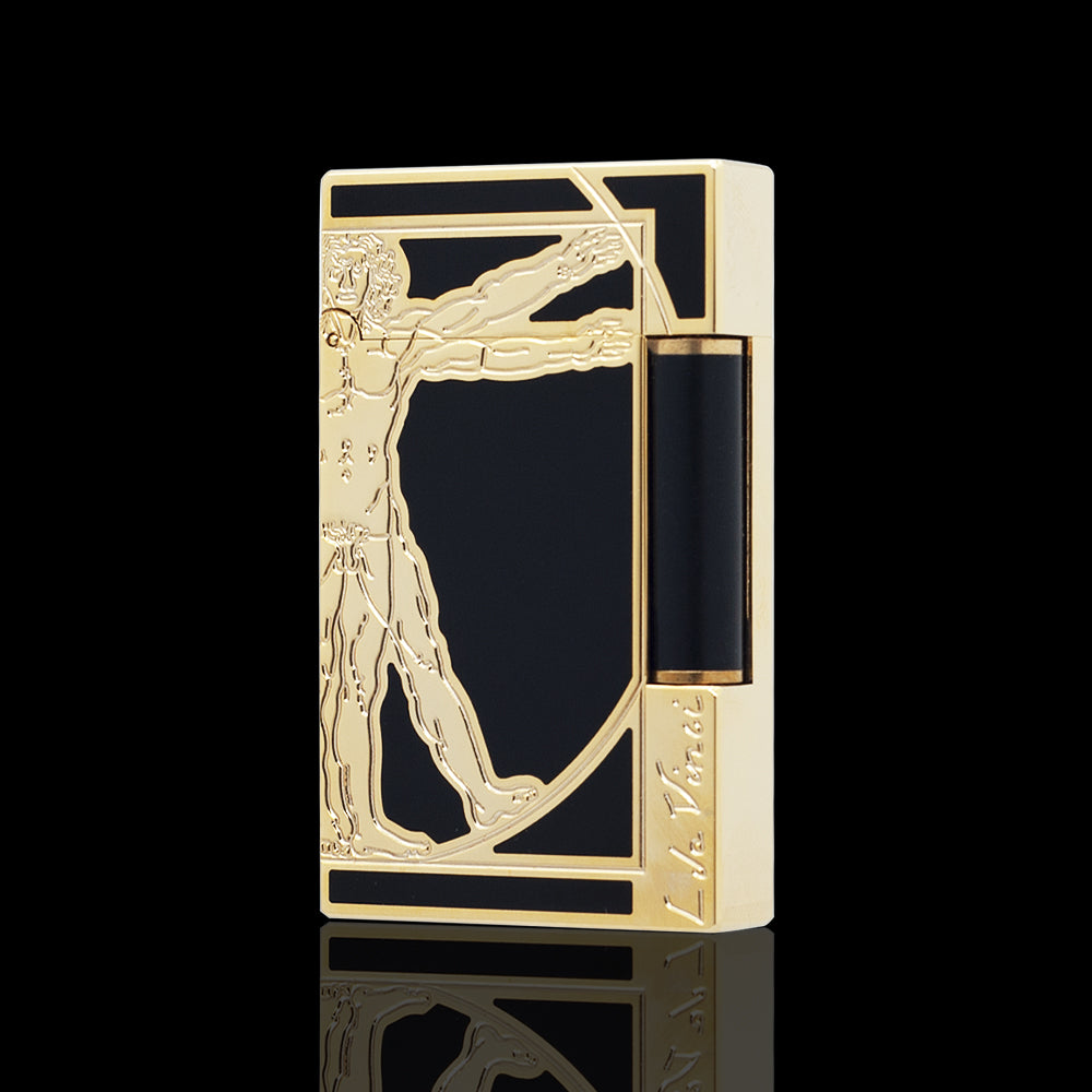 JT Dunant L2 Vitruvian Man Art Single Soft Flame Lighter #080