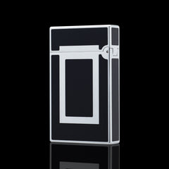 JT Dunant Black Lacquer Geometric Soft Flame Lighter #127