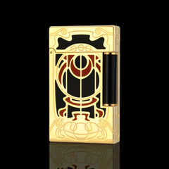 JT Dunant Vintage Art Nouveau Red Black Soft Flame Lighter #138