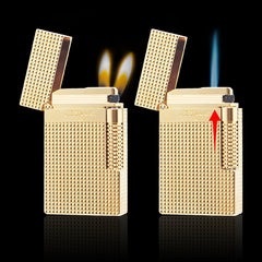 JT Dunant Diamond Pattern Switchable Flame Lighter #600