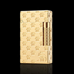 JT Dunant Gold Embossed Double Soft Flame Switchable Lighter #601