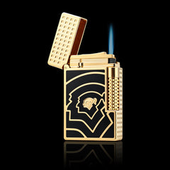 JT Dunant Black Gold Geometric Jet Flame Lighter #655